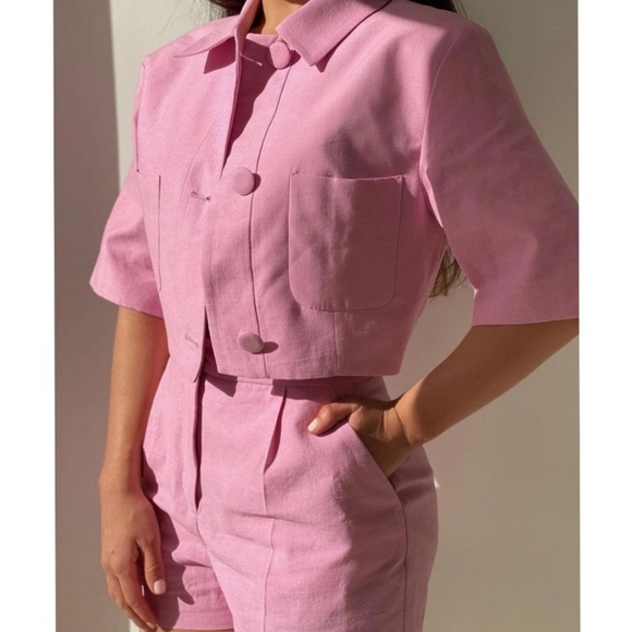 NWT Zara 2-Piece Cropped Button Blazer& Shorts Set - Picture 4 of 16